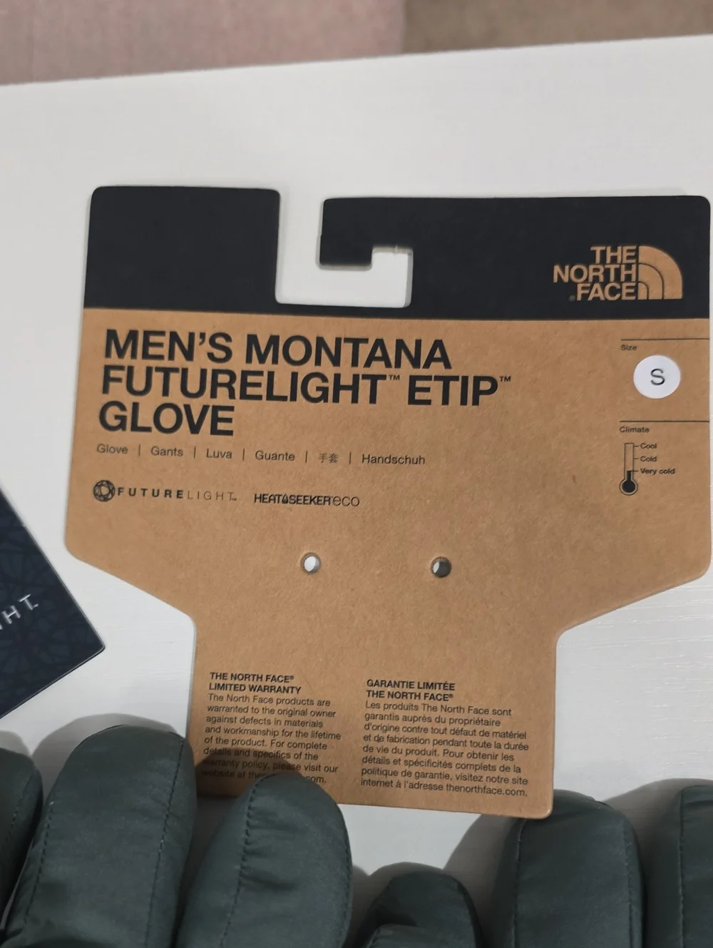 Mens Montana Futurelight Etip Glove. New. Size Small. The North Face.